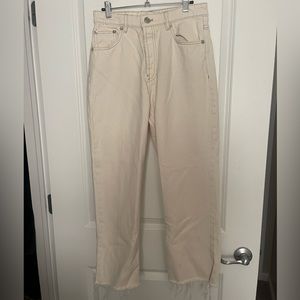 Zara Cream Denim Pants